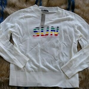 J. Crew cream linen sweater size S, NWT